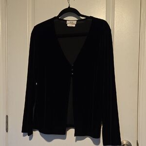 AGB Classic Black Velvet Cardigan